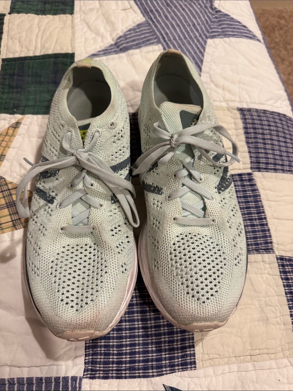 New Balance Women's Mint Green Knit Running Sneakers
